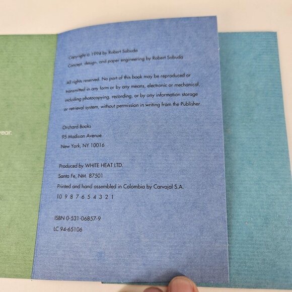 Vintage 1994 Robert Sabuda The Christmas Alphabet Pop-Up Book Hardcover Orchard - Picture 3 of 12